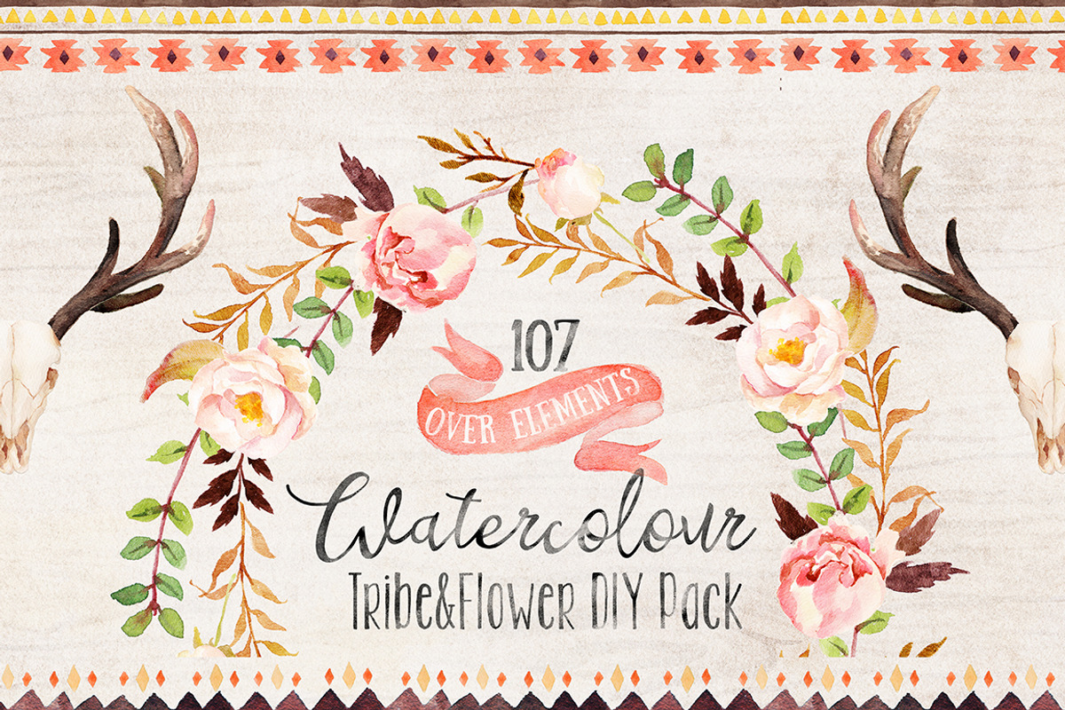 50% Off • Watercolor Bundle, a Decorative Illustration by Graphic Box (Photo 4 of 7)