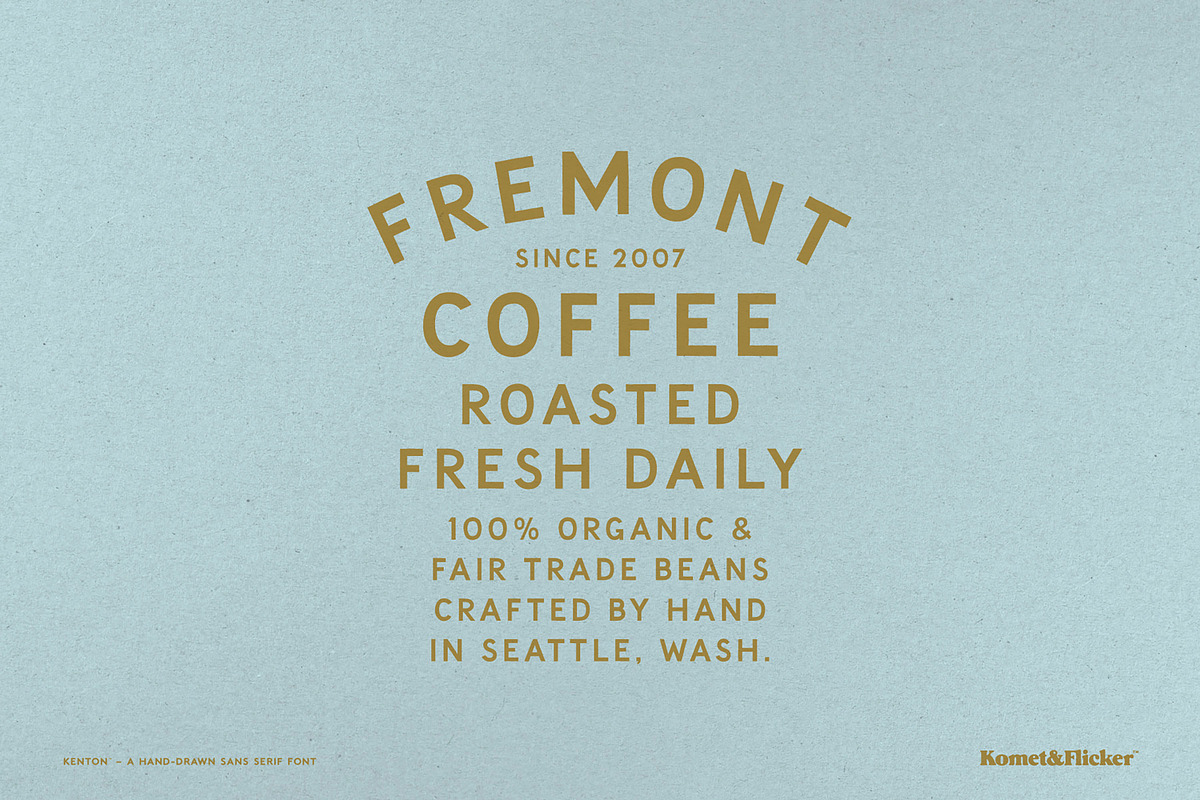 Kenton - A Hand-drawn Font, a Sans Serif Font by Komet & Flicker (Photo 7 of 12)