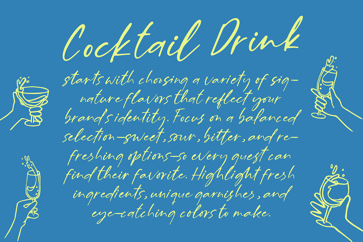 Billion Champagne Scattered Sticky, a Script Font by Letterena Studios Script (Photo 4 of 15)