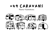49+ Hand-Drawn Caravan | Travel Set, a Transportation Illustration by The Journey Atelier (Thumbnail 1 of 5)