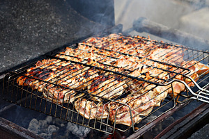 Meat cooking, a Photo by saiko3p