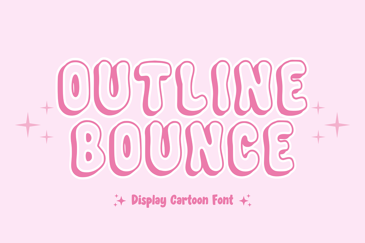 Outline Bounce - Bubble Font Type, a Font by KiddoGlyphs Studio (Photo 1 of 3)