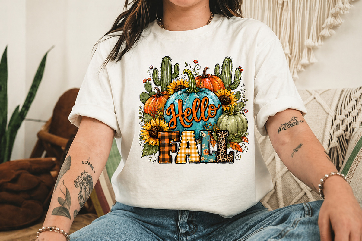 Hello Fall Png Sublimation Design, a Seasonal Illustration by Libby Wishes (Photo 3 of 4)