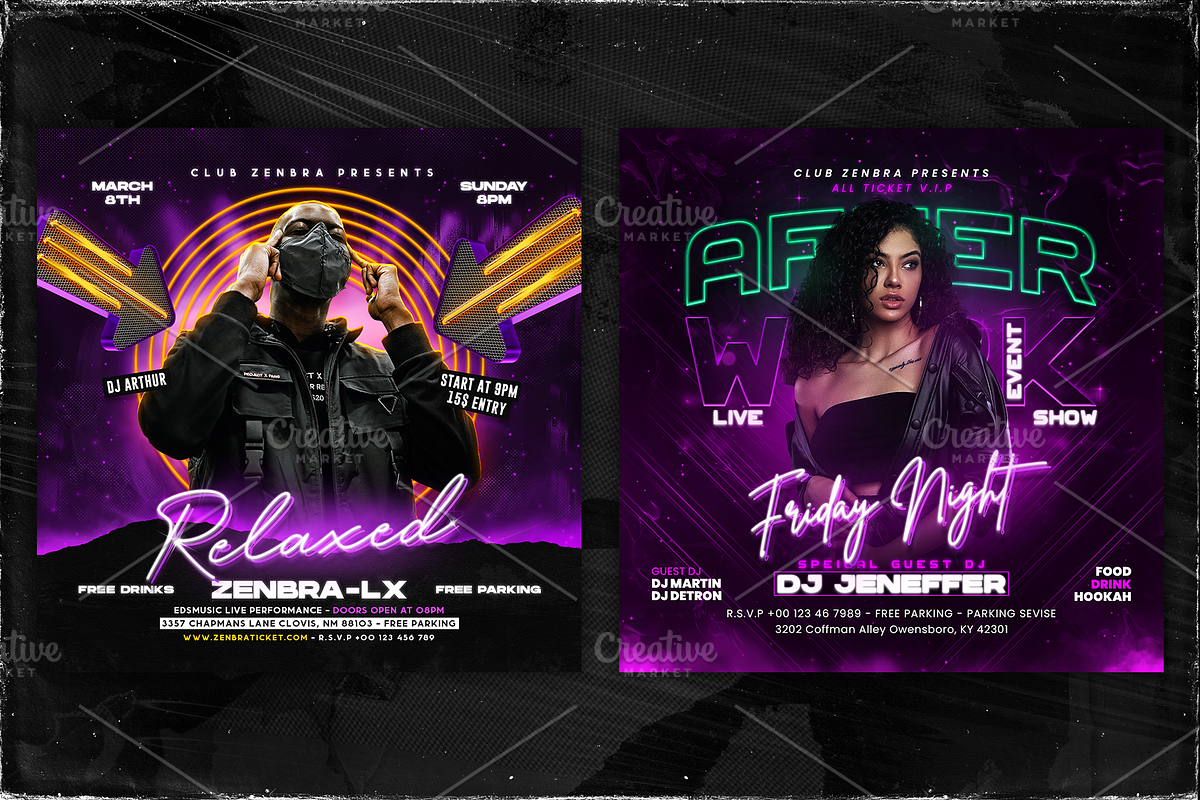 10 DJ Party Flyer Template, a Print Template by OnurDemircan (Photo 4 of 8)