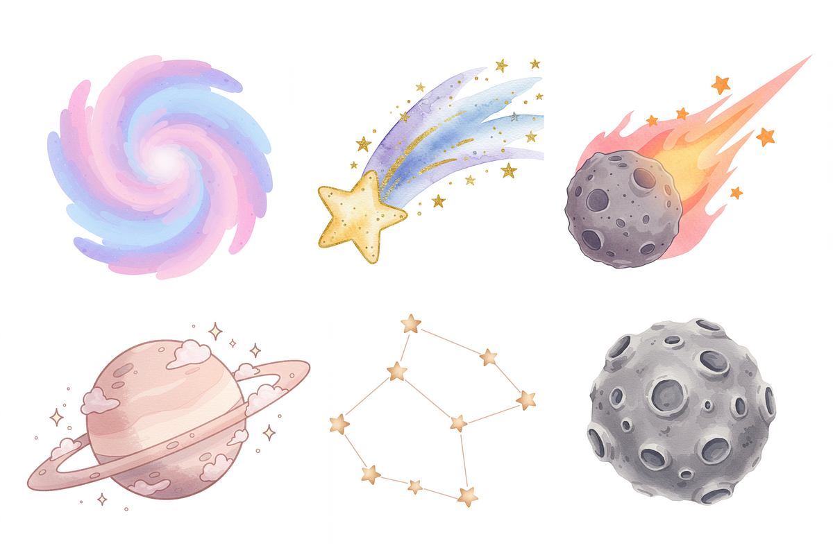 Watercolor Planets Clipart, an Education Illustration by BerryPieArt (Photo 3 of 4)