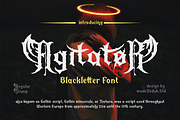 Agitator Blackletter Font, a Blackletter Font by madeDeduk (Thumbnail 1 of 10)