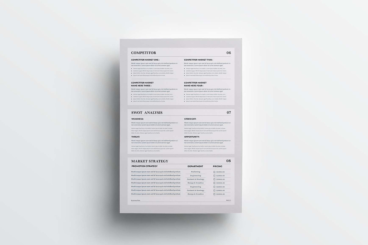 Business Plan | MS Word & Indesign, a Stationery Template by design_hut (Photo 6 of 7)