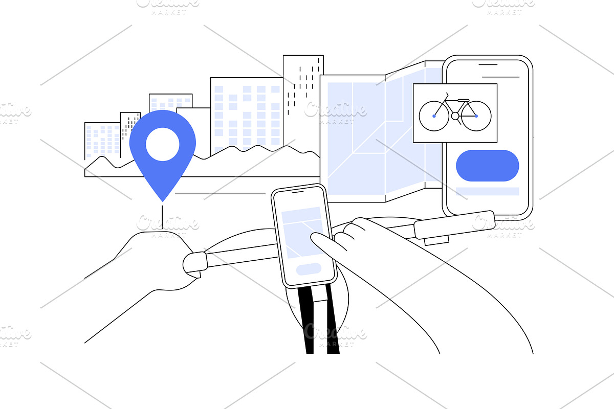 Urban navigation app isolated, a Person Illustration by Visual Generation