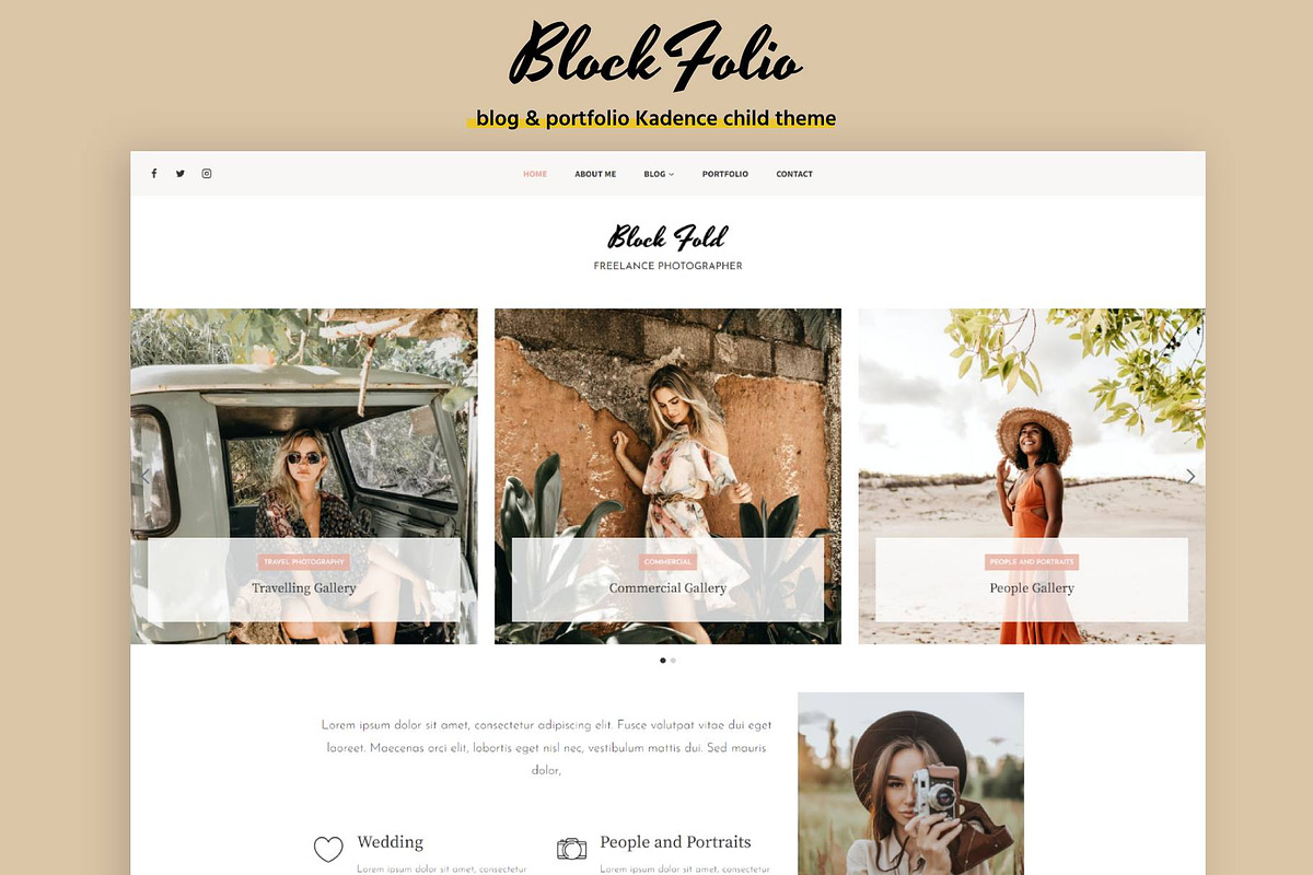 Blockfolio - WordPress Portfolio, a WordPress Template by rocksite.pro
