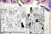 Haunted Cozy Corners Coloring Pages, a Brochure Template by LA Design (Thumbnail 6 of 9)