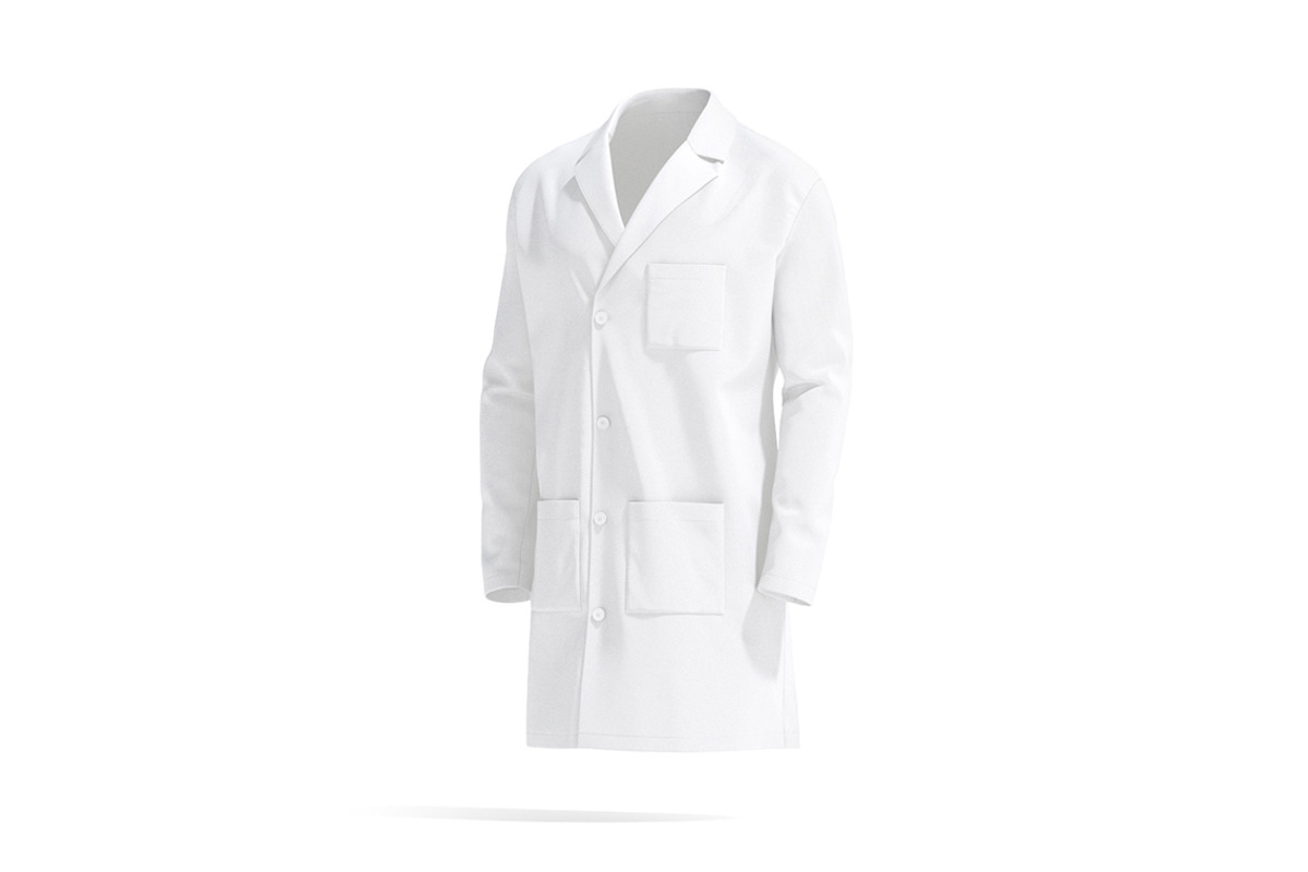 White Medical Lab Coat 3D Model, an Object 3D Model by rebrandy (Photo 4 of 9)