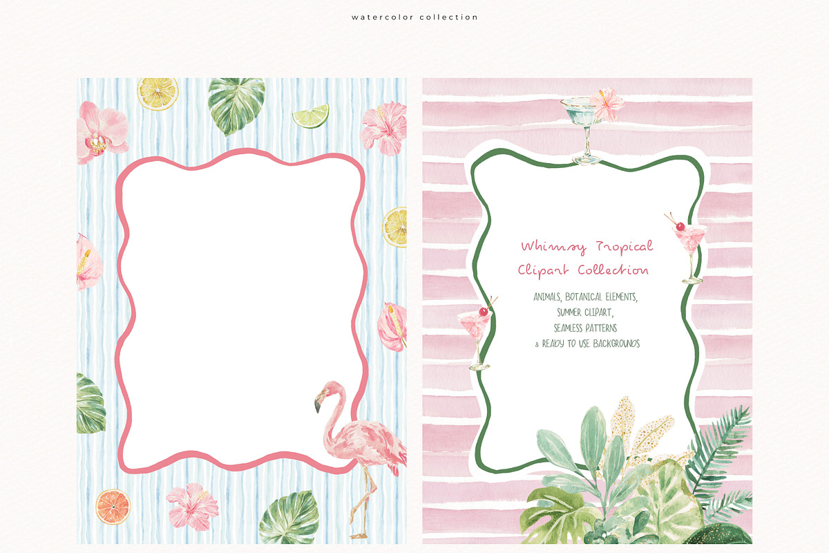 Whimsy Tropical Clipart Collection, an Animal Illustration by PeDe Designs (Photo 11 of 11)