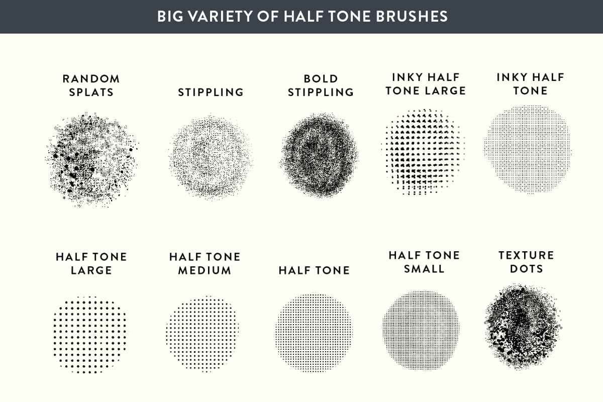 Procreate Halftone + Stippling Set preview 2