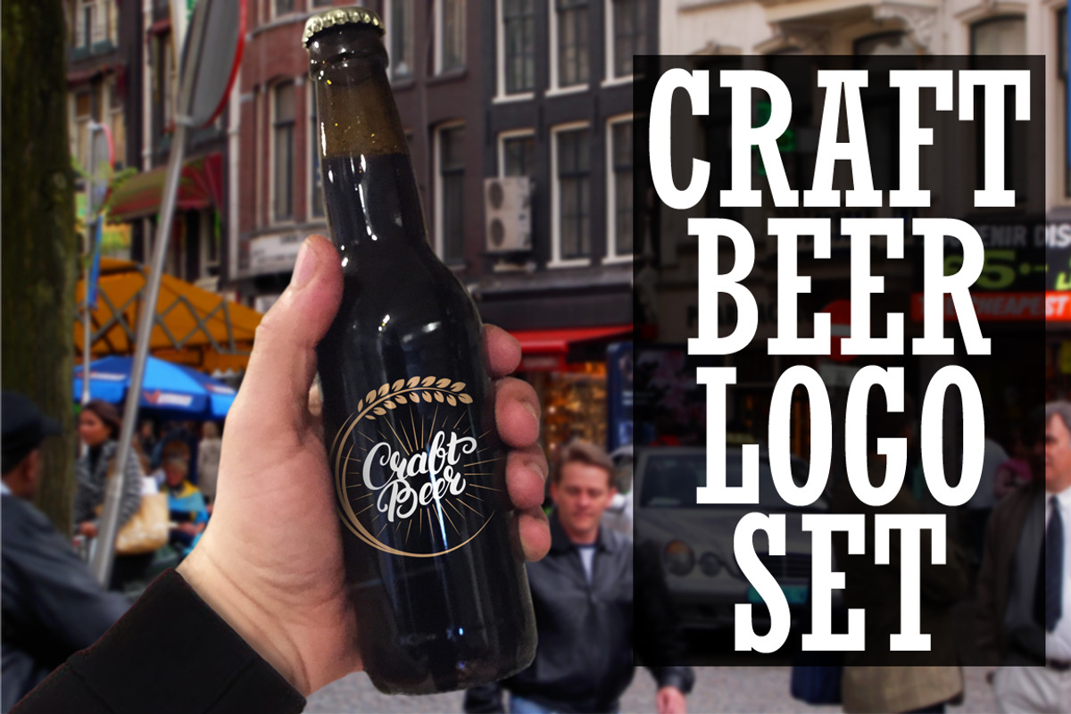 Set craft beer logo & labels., a Branding & Logo Template by SiberianArt (Photo 1 of 7)