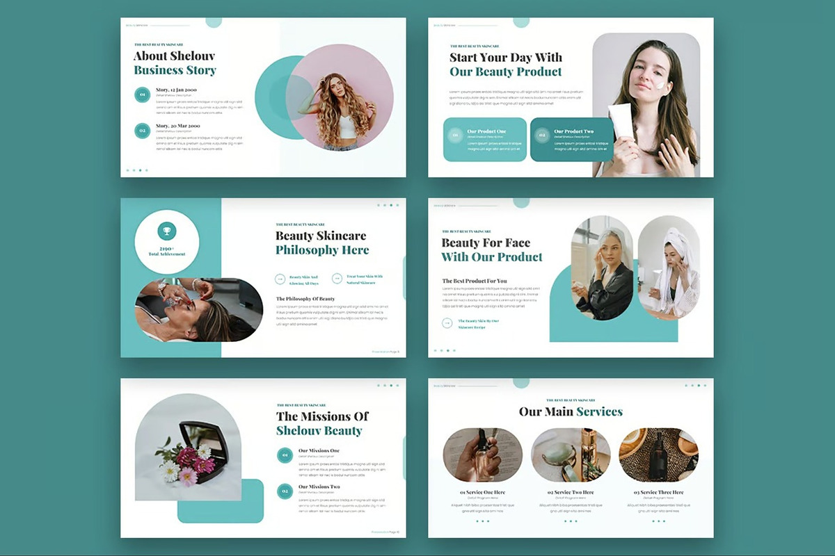 Shelouv - Beauty Skincare Powerpoint, a Presentation Template by Fit-tee (Photo 6 of 6)