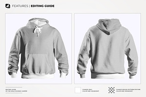 Male Hooded Jumper Mockup