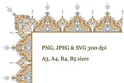 Arabic tazhib border design, a Templates & Theme by Artemieva Kateryna (Thumbnail 2 of 2)