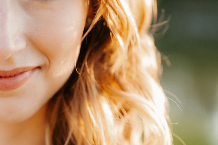 bride against the background of a yellow sunset