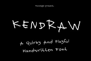 Kendraw - Handwritten Font