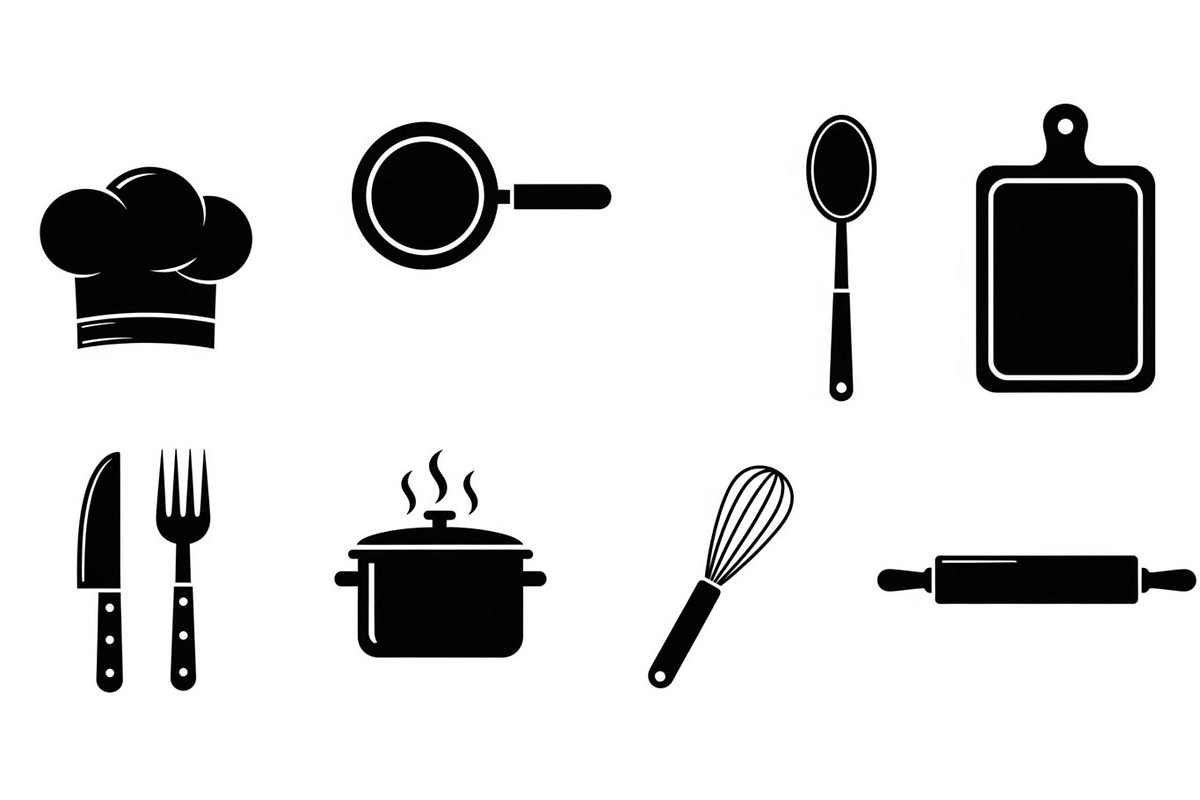 Kitchen Cooking Icon Vector Bundle, an Illustration by jahid234 (Photo 6 of 51)