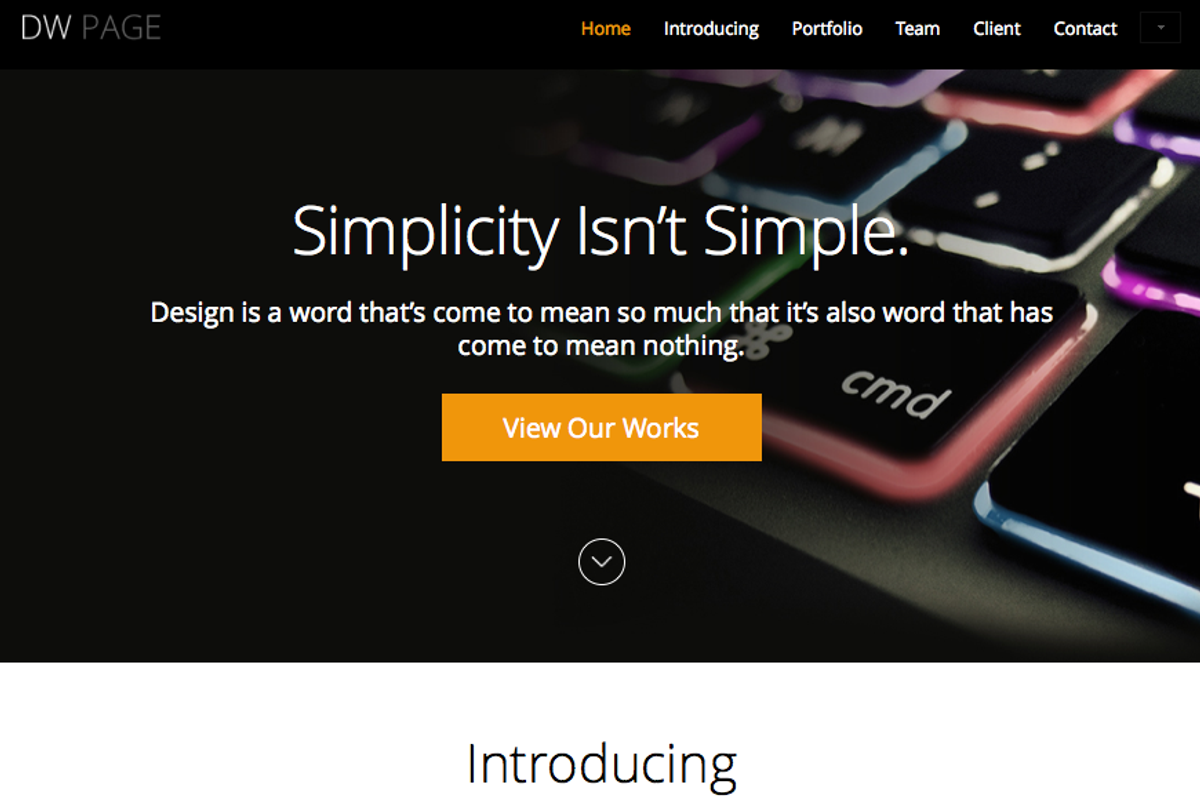 DW One Page Metro - Wordpress Theme, a WordPress Template by DesignWall (Photo 1 of 3)
