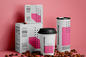 Coffee Packaging Scene Mockup