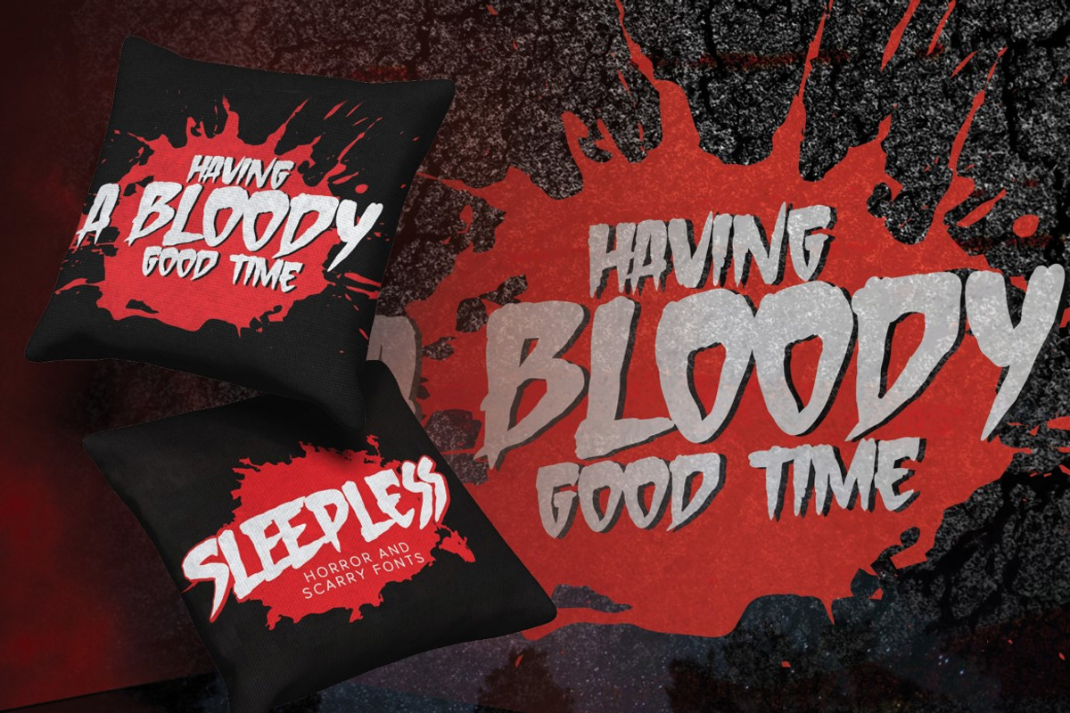 Sleepless - Hand Drawn Horror Brush, a Font by Gassstype (Photo 3 of 8)