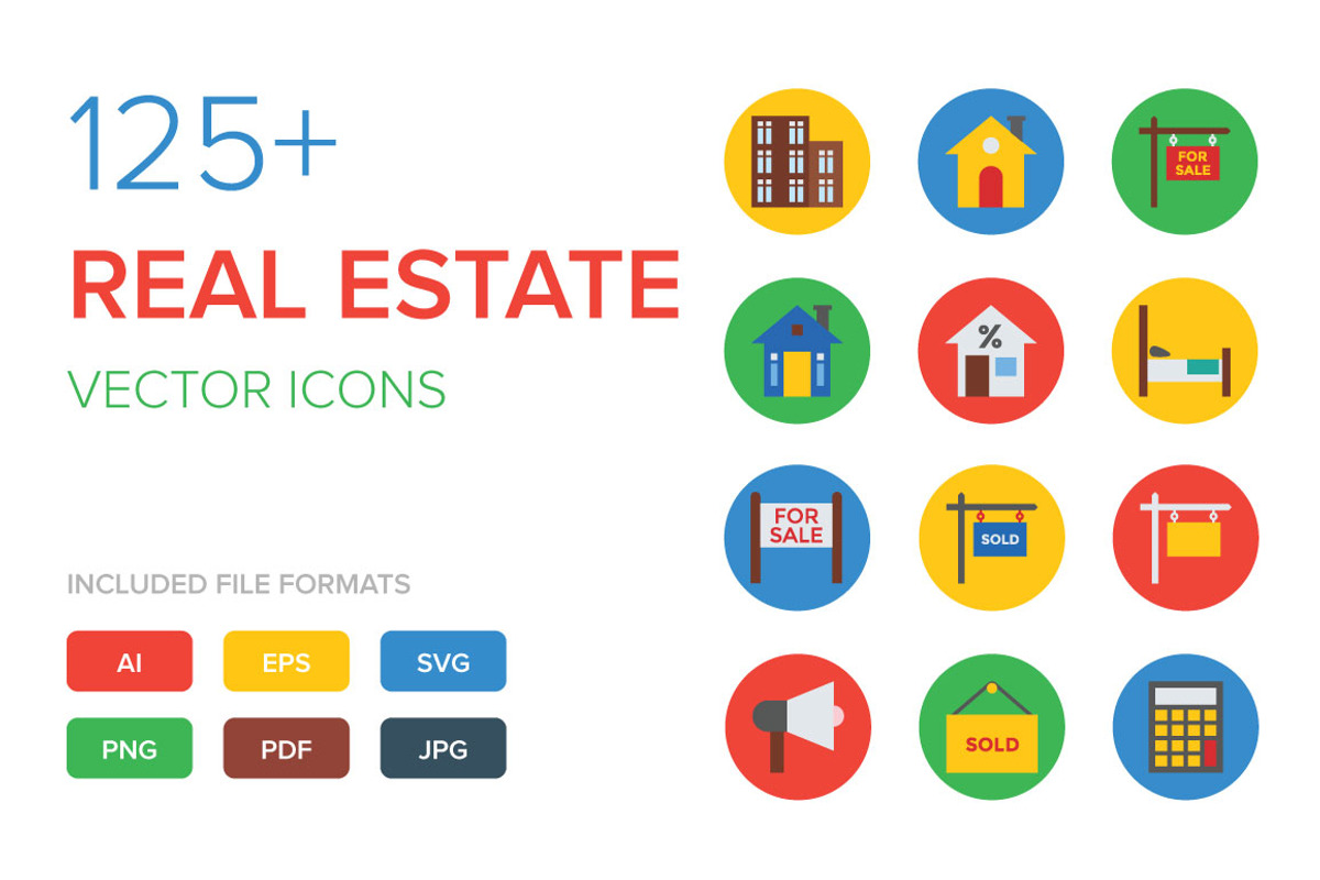 125+ Real Estate Vector Icons, an Emoji Icon by Creative Stall (Photo 1 of 5)