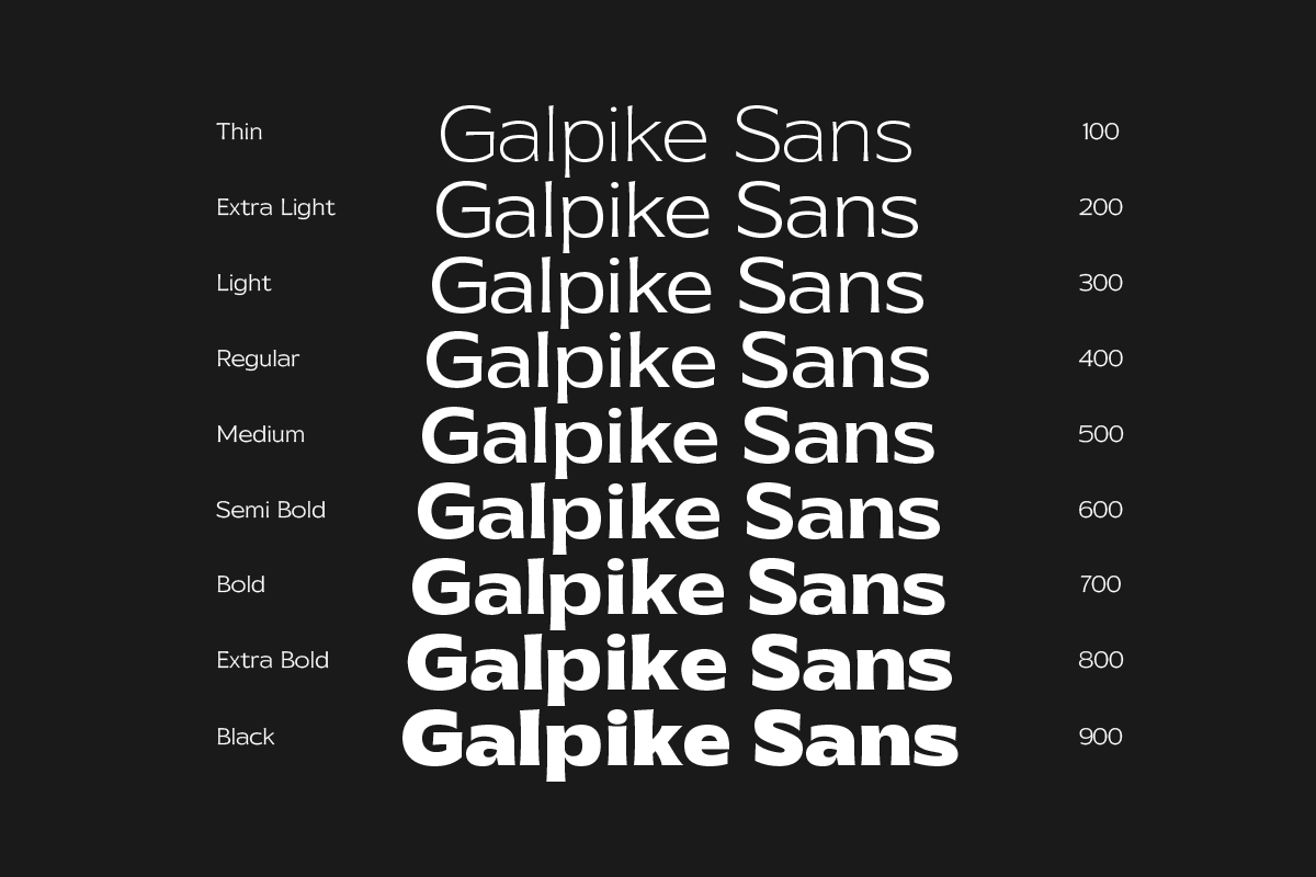 Galpike Sans - Variable Font, a Sans Serif Font by Letterhend Studio (Photo 4 of 9)