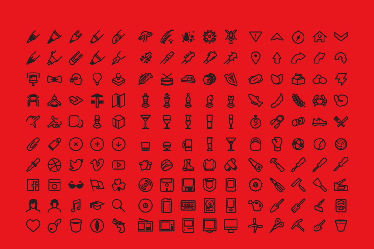 150 Bold Stroke Icons, an Icon by FACTOR[e] (Photo 2 of 3)