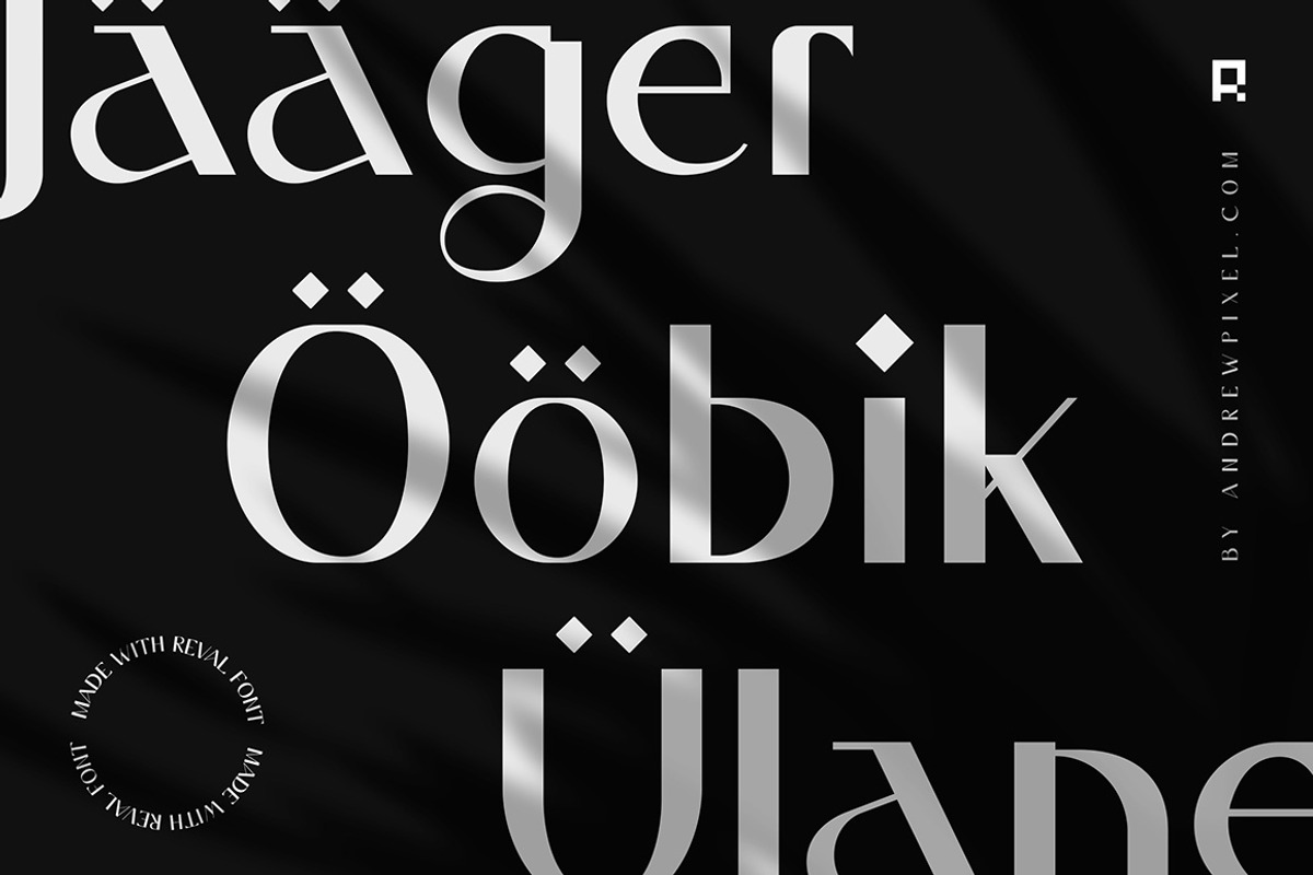 Reval - Modern Ligature Font, a Font by AndrewPixelType (Photo 2 of 13)