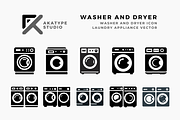 Washer Dryer Icon Vector, an Icon by Akatype Studio (Thumbnail 1 of 3)