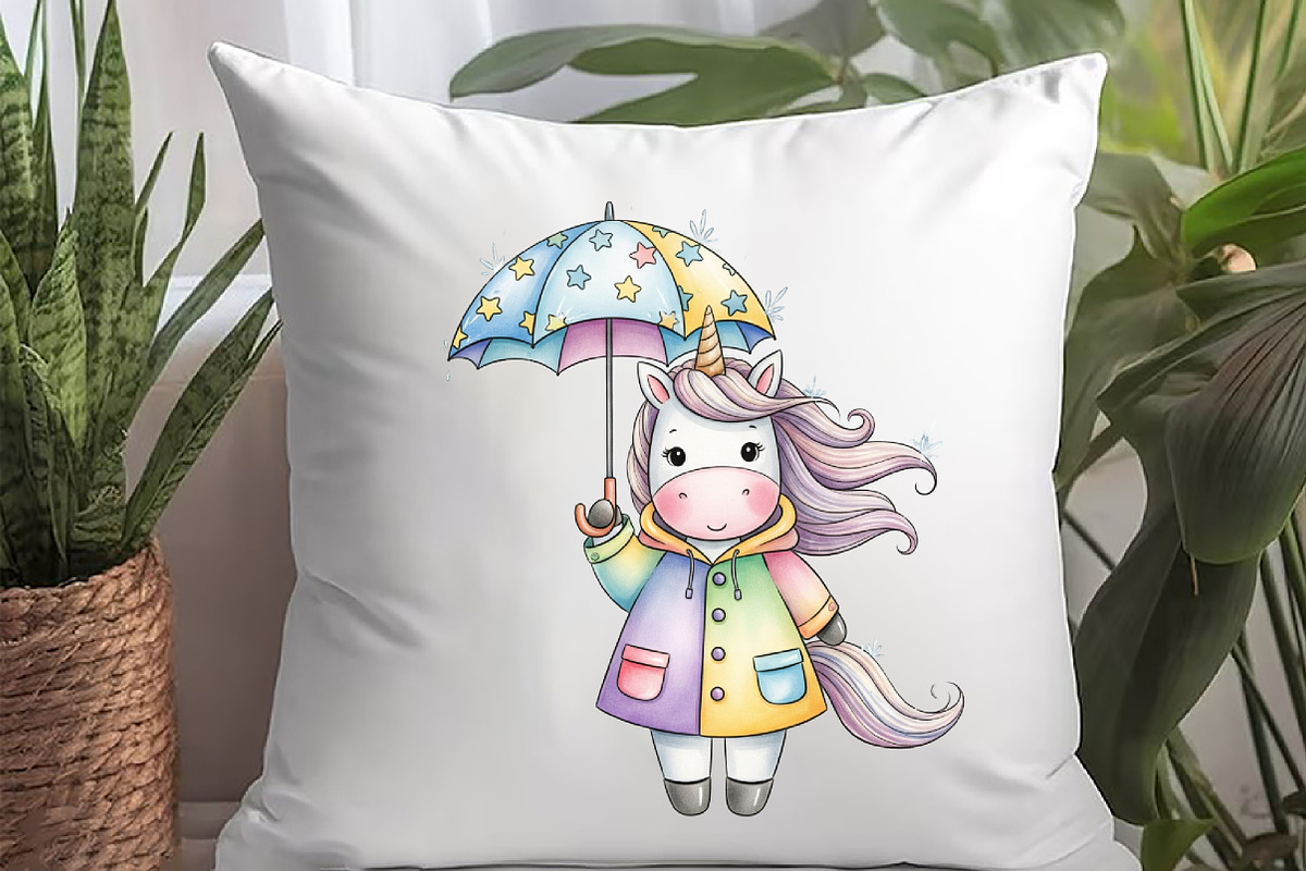 Unicorn Watercolor Clipart, an Illustration by Watercolor design (Photo 5 of 6)