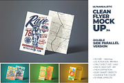 Clean Double Flyer Mockups x4, a Mockup by SmartDesigns (Thumbnail 3 of 5)