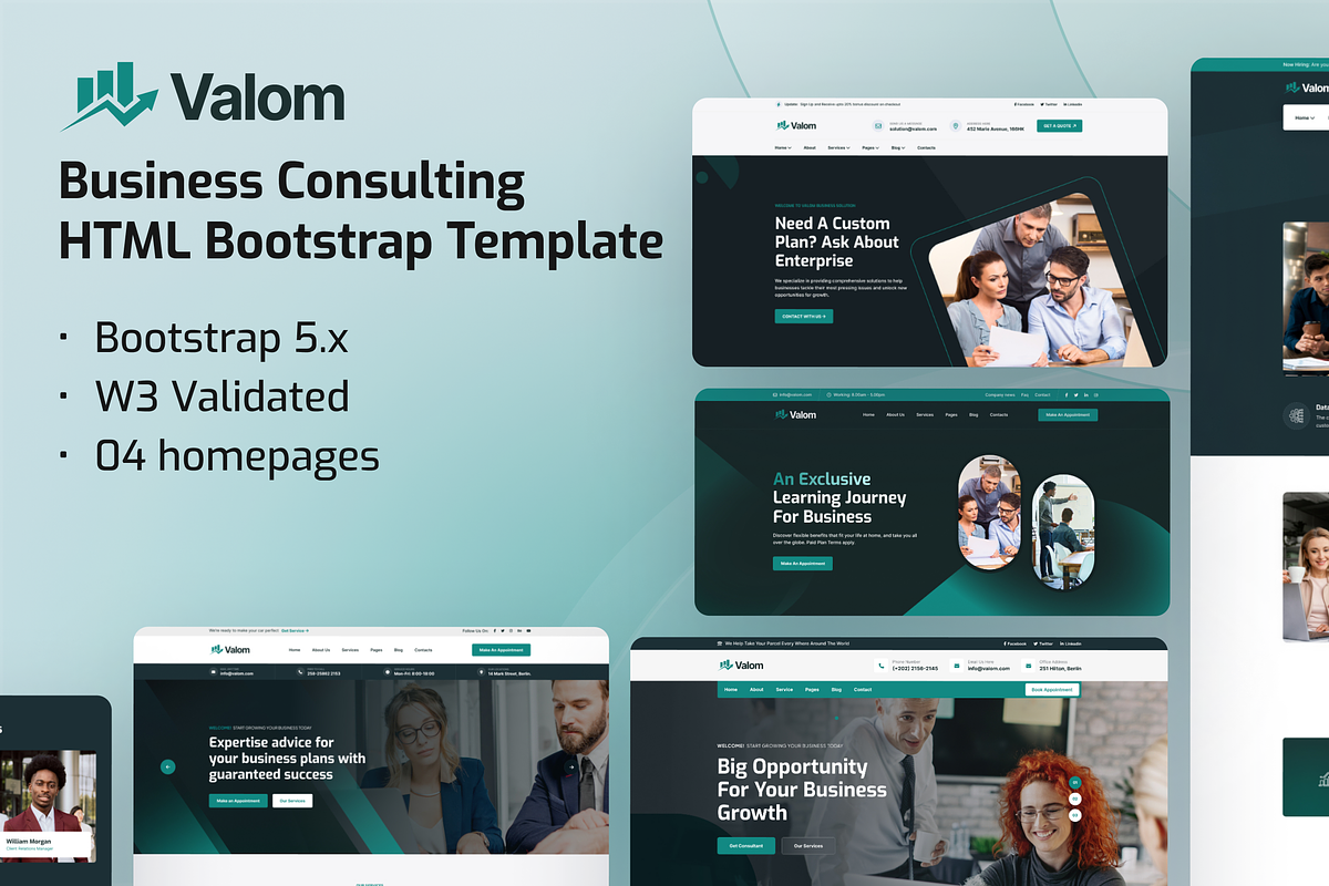 Valom - Consultancy HTML Template, a HTML Template by AliThemes (Photo 1 of 6)