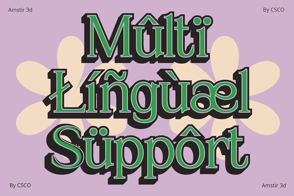 Amstir 3D, a Serif Font by Craft Supply Co. (Photo 2 of 8)