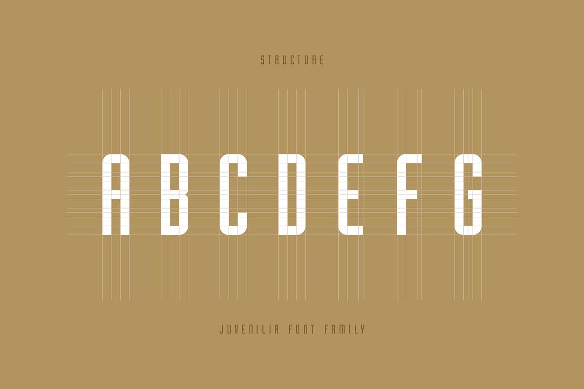Juvenilia - Geometric Font Family, a Sans Serif Font by alpercakici (Photo 5 of 18)