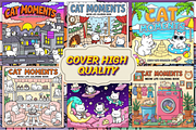 Cat Moment Meow Life Coloring Book, an Animal Illustration by Ink Gallery (Thumbnail 4 of 4)