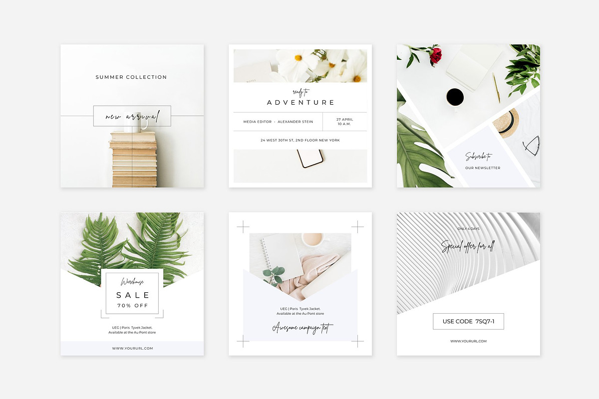 Light CANVA Instagram Bundle, a Social Media Template by Swiss_cube (Photo 4 of 5)