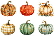 Preppy Boho Fall Pumpkin Clipart, a Seasonal Illustration by Designking (Thumbnail 3 of 4)
