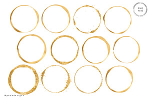 Gold Circle Frames