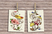 Mushrooms (2 illustrations), an Illustration by 4erta (Thumbnail 2 of 4)