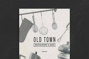 Rustic Menu With Halftone Effect