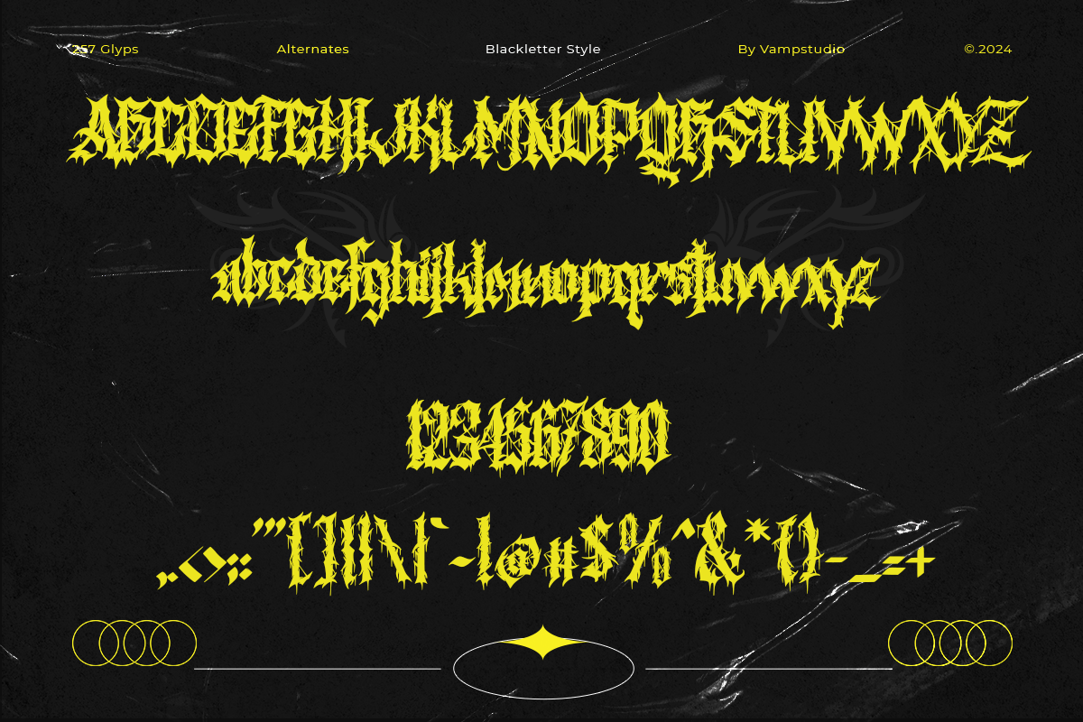 Dead Memories Death Metal Font, a Blackletter Font by Vampstudio (Photo 11 of 12)