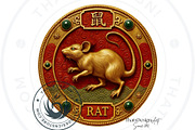 Chinese zodiac Clipart set V2, a Decorative Illustration by ThatsDesignArt (Thumbnail 8 of 10)
