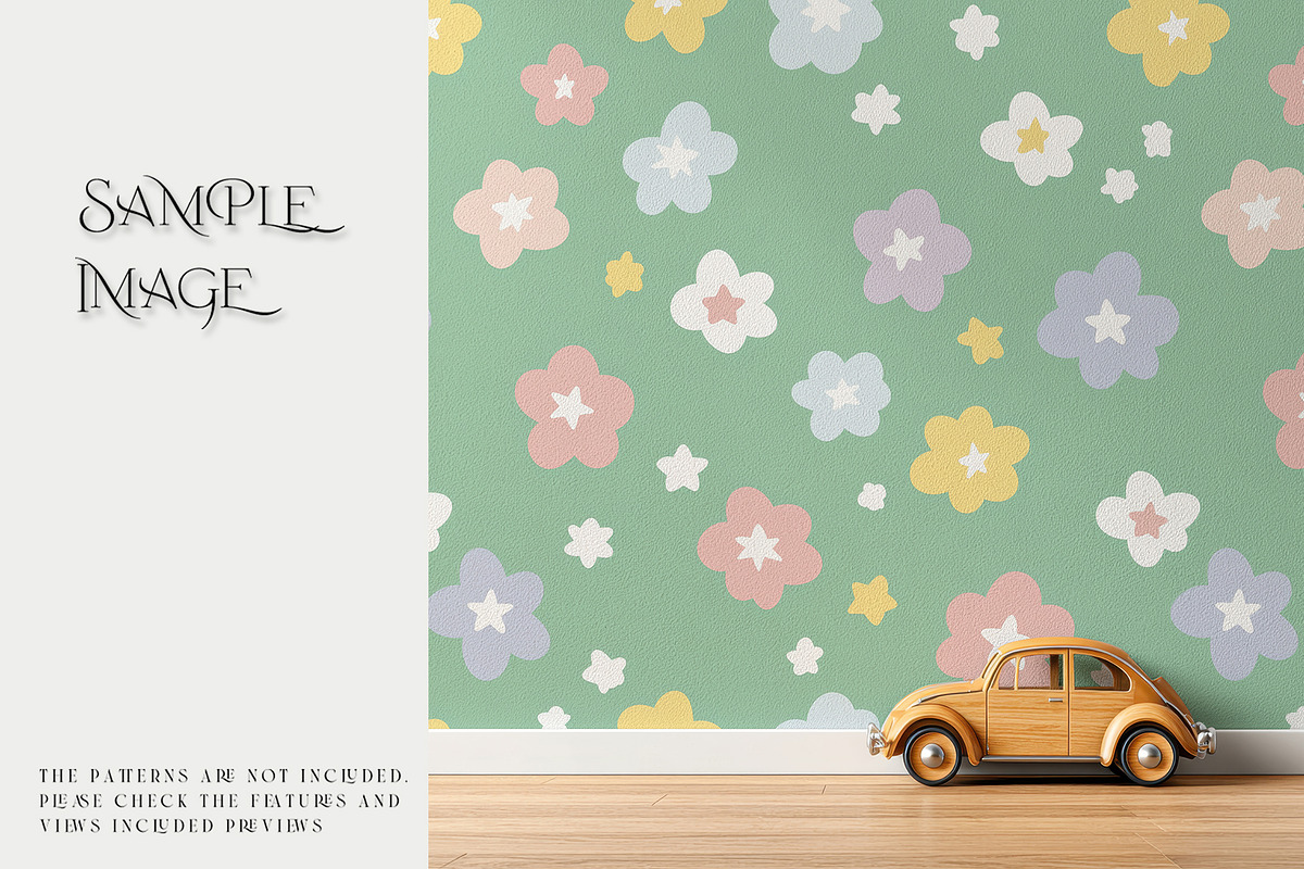 Nursery Wallpaper PNG & PSD Mockups, a Product Mockup by mock-ups (Photo 11 of 12)