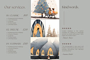 8 Christmas cute girl grey trees, a Seasonal Illustration by ARTOZEN DIGITAL (Thumbnail 9 of 15)