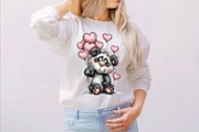 Quirky Valentine's Day Panda Clipart, an Illustration by SVGArt (Thumbnail 4 of 8)