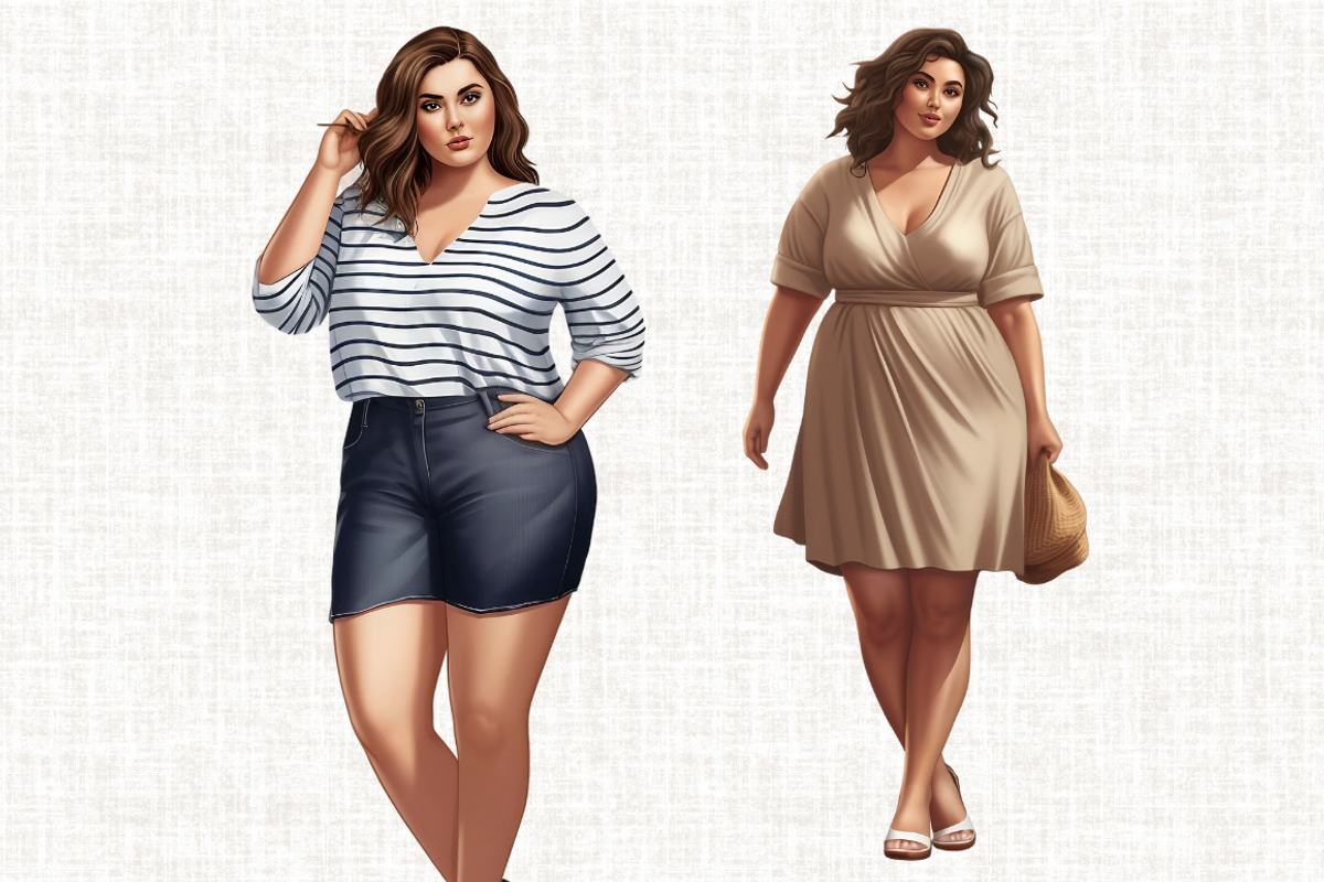 Curvy Girl Clipart Bundle, a Person Illustration by Mash Mash Stickers (Photo 4 of 9)