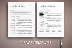 3 Page Resume CV Template Word Pages